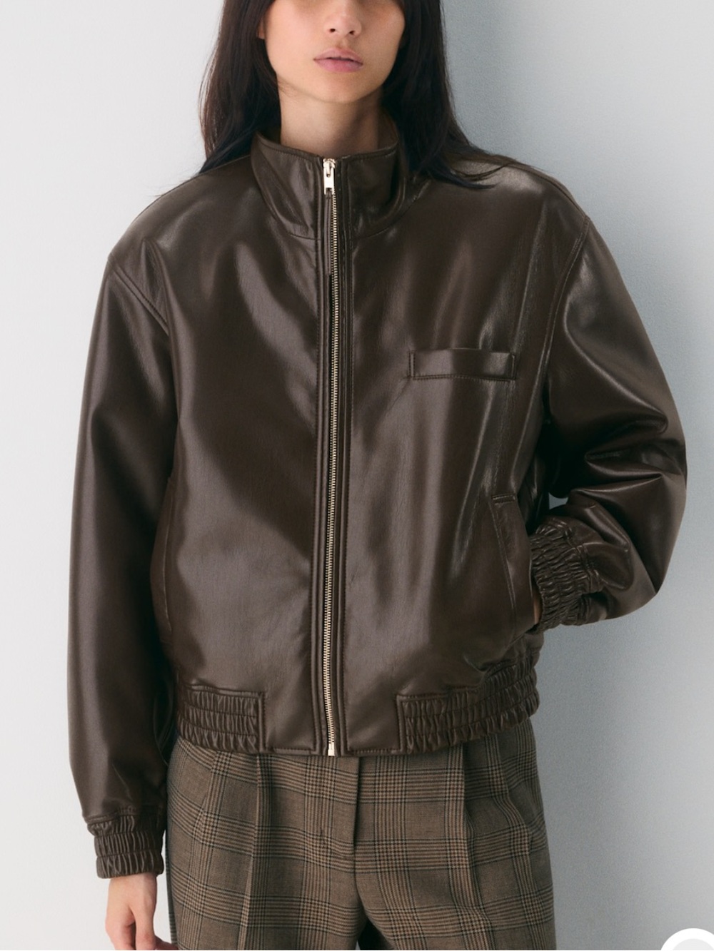 Wilfred Josephine Bomber Jacket in Rich Mocha Brown (Size M)